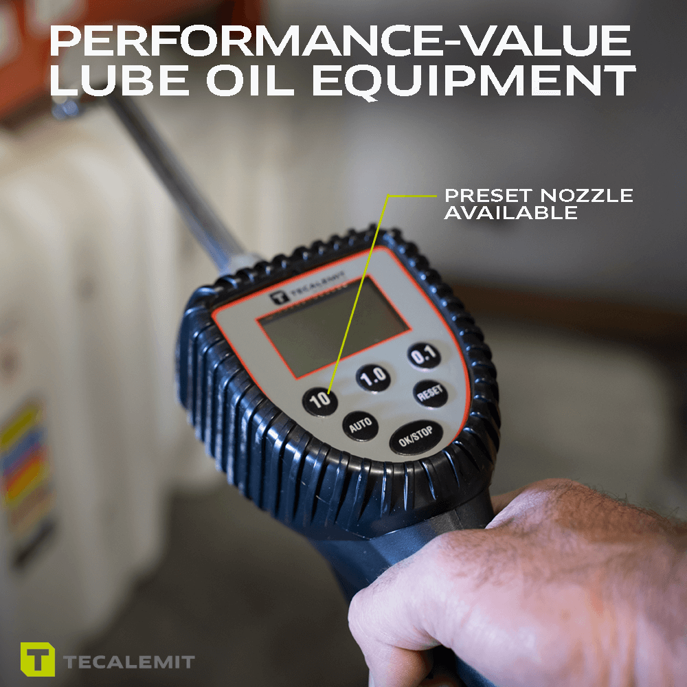 TECALEMIT LUBE OIL DISPENSING GUN WITH PRESET PERFORMANCE VALUE EQUIPMENT